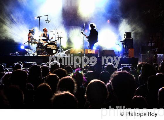 GROUPE THE  INSPECTOR CLUZO, GROUPE ROCK, FESTIVAL MUSICALARUE, LUXEY, LANDES. (00C03914.jpg)