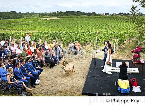 MARIAGE REPUBLICAIN ET VIGNOBLE DE BORDEAUX, GIRONDE. (00P02916.jpg)