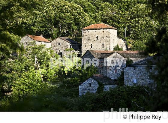 VILLAGE PERCHE DE THINES,   BAS-VIVARAIS, ARDECHE. (07F00417.jpg)