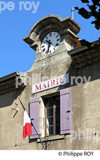 MAIRIE, VILLAGE DE VALGORGE,  VALLEE DE LA BEAUME , MASSIF DU TANARGUE,   BAS-VIVARAIS, ARDECHE. (07F01430.jpg)