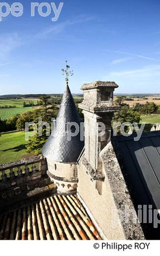 LE CHATEAU DE LA MERCERIE, VILLAGE DE MAGNAC-LAVALETTE-VILLARS,  ANGOUMOIS, CHARENTE. (16F01920.jpg)