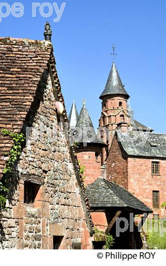 VILLAGE DE COLLONGES LA ROUGE, CORREZE, LIMOUSIN. (19F02539.jpg)