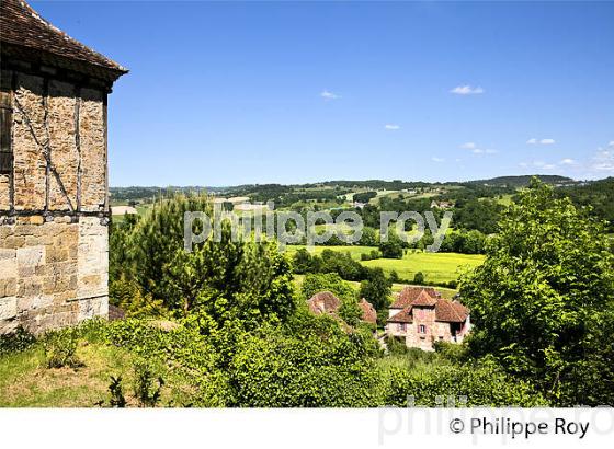 VILLAGE DE CUREMONTE, VALLEE DE LA DORDOGNE, CORREZE, LIMOUSIN. (19F02725.jpg)