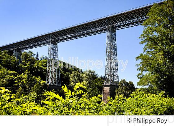 VIADUC TYPE EUFFEL DE BUSSEAU SUR CREUSE,   LIMOUSIN. (23F00137.jpg)