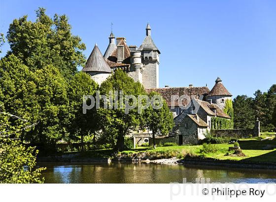 CHATEAU DE VILLEMONTEIX, VALLEE DE LA CREUSE, CREUSE, LIMOUSIN. (23F00201.jpg)