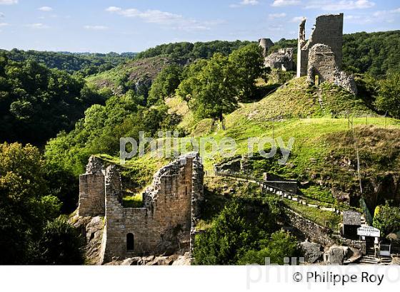 CHATEAU DE CROZANT, VALLEE DES PEINTRES,  CREUSE,  LIMOUSIN. (23F01629.jpg)