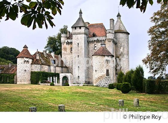 CHATEAU DE VILLEMONTEIX,  VALLEE DE LA CREUSE, LIMOUSIN. (23F02412.jpg)