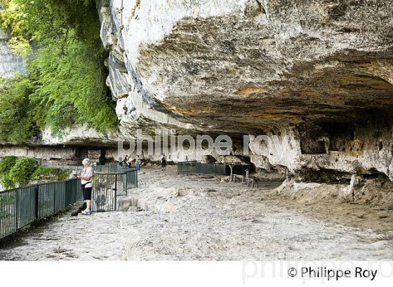 HABITAT TROGLODYTIQUE, ROQUE SAINT CHRISTOPHE, VALLEE DE LA VEZERE, PERIGORD NOIR. (24F03018.jpg)