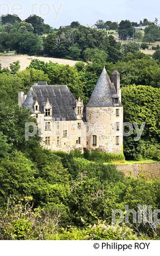 CHATEAU DE LA FORGE,  GORGES  DE L' AUVEZERE,  PERIGORD VERT, DORDOGNE. (24F07536.jpg)