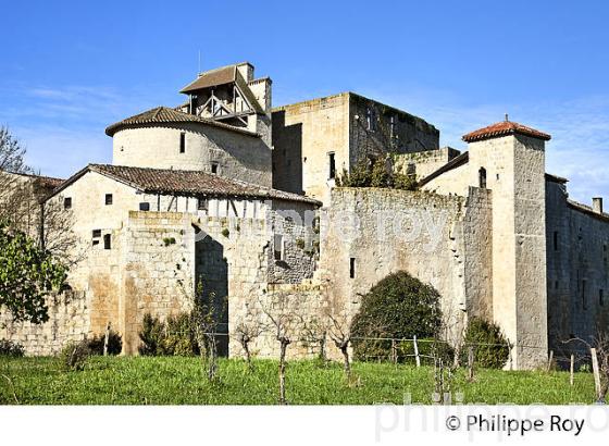 VILLAGE FORTIFIE DE LARRESSINGLE, GASCOGNE, GERS. (32F01724.jpg)