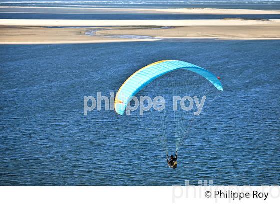 VOL EN PARAPENTE , DEPUIS LA DUNE DU PILAT, BASSIN D' ARCACHON, GIRONDE. (33F30638.jpg)