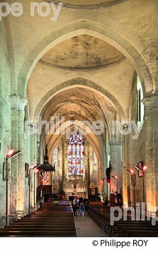 NEF DE L' EGLISE  COLLEGIALE, CITE DE SAINT-EMILION, GIRONDE (33F31308.jpg)