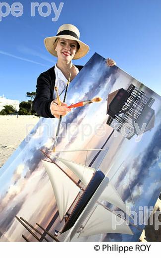 POPETTE, ARTISTE PEINTRE DU BASSIN D' ARCACHON, GIRONDE. (33F32336.jpg)