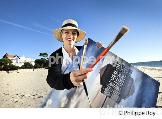 POPETTE, ARTISTE PEINTRE DU BASSIN D' ARCACHON, GIRONDE. (33F32339.jpg)
