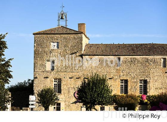 CHATEAU MEDIEVAL ,  VILLAGE FORTIFIE   DE PUJOLS, ENTRE DEUX MERS, GIRONDE. (33F35315.jpg)