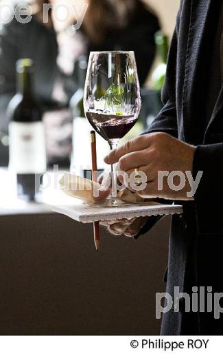 DEGUSTATION VINS PRIMEURS, CHATEAU ANGELUS, SAINT EMILION, GIRONDE. (33V38633.jpg)