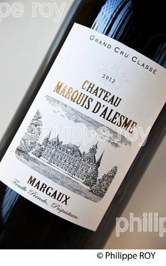 CHATEAU MARQUIS  D' ALESME  A  MARGAUX, VINS  DU MEDOC  MEDOC, GIRONDE. (33V41821.jpg)