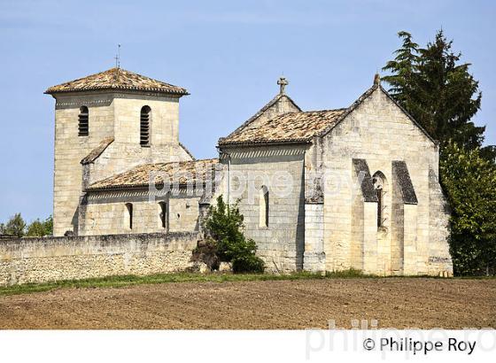 EGLISE ROMANE DE SAINT-HYPPOLYTE, GIRONDE. (33V49136.jpg)