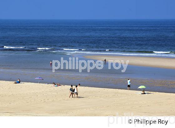 PLAGE DE MIMIZAN, COTE D' ARGENT, LANDES, AQUITAINE. (40F01236.jpg)