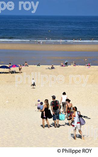 PLAGE DE MIMIZAN, COTE D' ARGENT, LANDES, AQUITAINE. (40F01238.jpg)