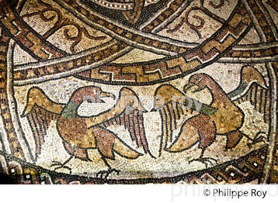 MOSAIQUE, EGLISE DE L' ABBAYE DE SORDE , VILLAGE  DE SORDE L' ABBAYE,  PAYS D'ORTHE, LANDES. (40F04717.jpg)