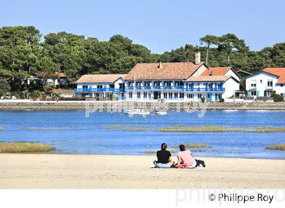 LA PLAGE BLANCHE, LAC  D' HOSSEGOR,  STATION BALNEAIRE DE HOSSEGOR, COTE D' ARGENT, LANDES. (40F07902.jpg)