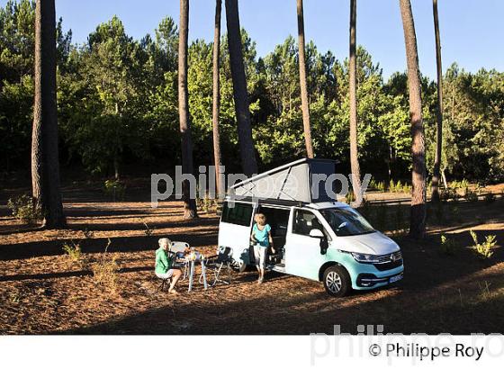 CAMPING LE TATIOU, BIAS,  PAYS DE BORN, COTE ATLANTIQUE,  LANDES. (40F08430.jpg)