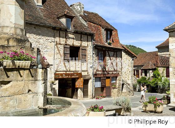 VILLAGE D' AUTOIRE, HAUTE VALLEE DE LA DORDOGNE, CAUSSE DU HAUT QUERCY, LOT. (46F00414.jpg)