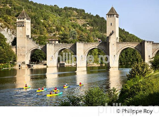 PONT VALENTRE,  VIEILLE VILLE DE CAHORS VALLEE DU LOT, QUERCY, LOT. (46F00925.jpg)