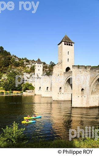 PONT VALENTRE,  VIEILLE VILLE DE CAHORS VALLEE DU LOT, QUERCY, LOT. (46F00928.jpg)