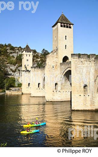 PONT VALENTRE,  VIEILLE VILLE DE CAHORS VALLEE DU LOT, QUERCY, LOT. (46F00929.jpg)