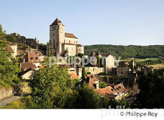 VILLAGE PERCHE ET  FORTIFIE DE SAINT-CIRQ-LAPOPIE, VALLEE DU LOT, QUERCY. (46F01232.jpg)