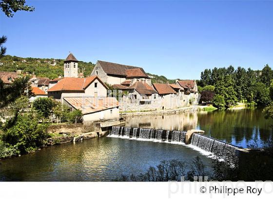 VILLAGE DE MARCILHAC SUR CELE , VALLEE DU CELE, QUERCY, LOT. (46F01413.jpg)