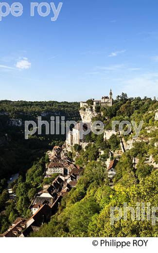 LE VILLAGE PERCHE  DE ROCAMADOUR, CAUSSE DE GRAMAT,  HAUT QUERCY, LOT. (46F01814.jpg)