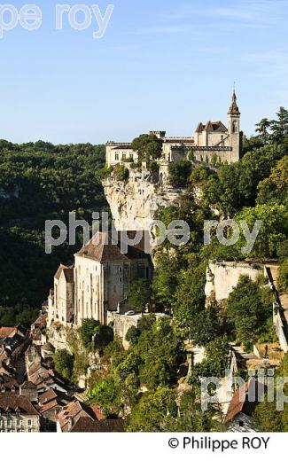 LE VILLAGE PERCHE  DE ROCAMADOUR, CAUSSE DE GRAMAT,  HAUT QUERCY, LOT. (46F01817.jpg)