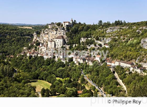 LE VILLAGE PERCHE  DE ROCAMADOUR, CAUSSE DE GRAMAT,  HAUT QUERCY, LOT. (46F01821.jpg)