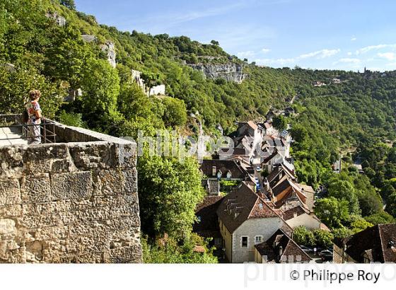 LE VILLAGE PERCHE  DE ROCAMADOUR, CAUSSE DE GRAMAT,  HAUT QUERCY, LOT. (46F01925.jpg)