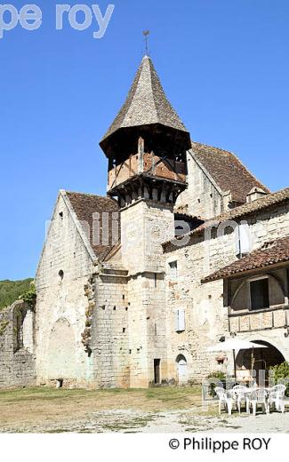 PRIEURE NOTRE DAME, VILLAGE DE ESPAGNAC-SAINTE-EULALIE, VALLEE DU CELE, QUERCY, LOT. (46F02331.jpg)