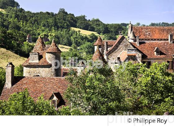 LE VILLAGE D' AUTOIRE, VALLEE DE LA DORDOGNE LOTOISE, QUERCY, LOT. (46F04611.jpg)