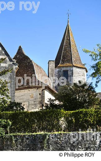 LE CHATEAU  DU   VILLAGE FORTIFIE DE LAUZUN, LOT-ET-GARONNE. (47F00809.jpg)