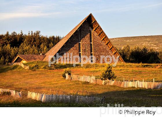 EGLISE DE LA TRINITE, LE BLEYMARD MONT LOZERE,  CEVENNES, LOZERE. (48F01909.jpg)