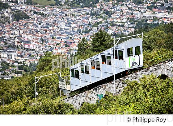 FUNICULAIRE DU PIC DU JER,  VILLE DE  LOURDES, BIGORRE, HAUTES-PYRENEES. (65F03540.jpg)