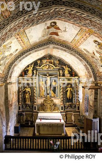 EGLISE ROMABE, VILLAGE DE MONT,  VALLEE DU LOURON, HAUTES-PYRENEES. (65F05001.jpg)