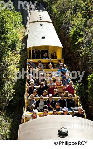 LE TRAIN JAUNE,   CERDAGNE, ROUSSILLON, CATALOGNE, PYRENEES ORIENTALES. (66F01909.jpg)