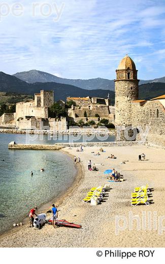 LE VILLAGE FORTIFIE  DE COLLIOURE,  ET LA COTE VERMEILLE, ROUSSILLON, CATALOGNE. (66F02737.jpg)