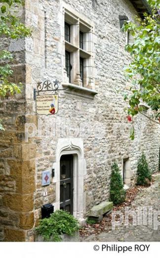 VILLAGE FORTIFIE DE BRUNIQUEL, VALLEE DE L' AVEYRON, TARN-ET-GARONNE. (82F01229.jpg)