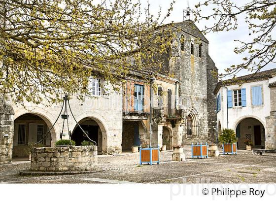 VILLAGE FORTIFIE DE CASTELSAGRAT, BASTIDE DE GASCOGNE, TARN ET GARONNE. (82F02208.jpg)