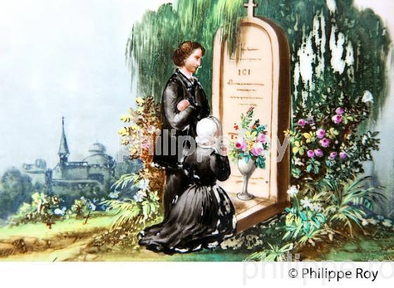 LE CIMETIERE DE LOUYAT,  PORCELAINE DE  LIMOGES, HAUTE-VIENNE. (87F02028.jpg)
